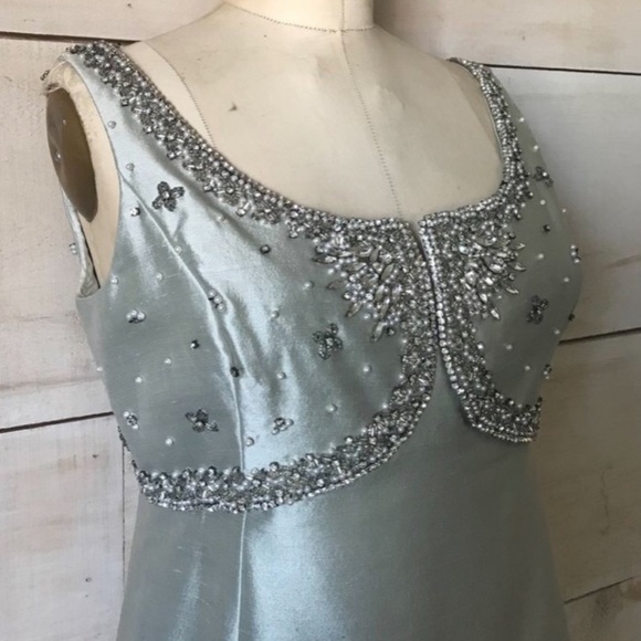 Vintage 1960s Gino Charles Icy Blue Dress - Picture 2 of 3